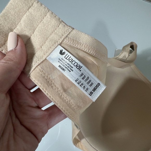 NWT‎ Wacoal [ 38DDD US ] Ultimate Side Smoother Underwire T-Shirt Bra Nude - Picture 10 of 13